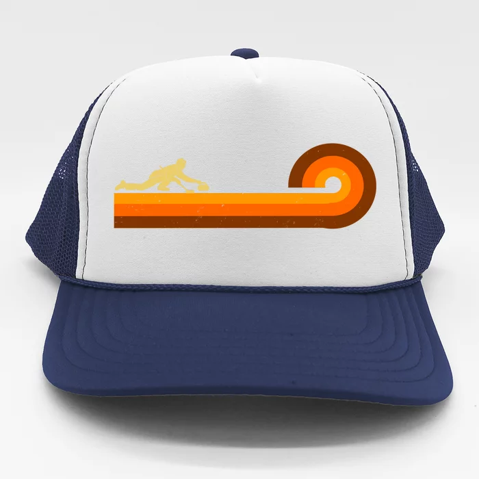 Curl Sport Retro Vintage Sunset Trucker Hat