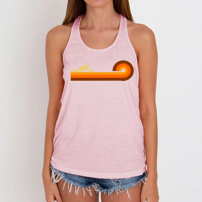 Curl Sport Retro Vintage Sunset Women's Knotted Racerback Tank