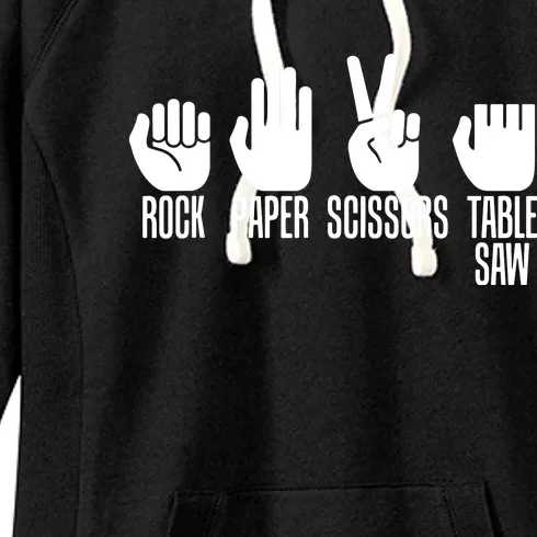 Carpenters Shirts Rock Paper Scissor Table Saw Carpentry Gift Women's Fleece Hoodie