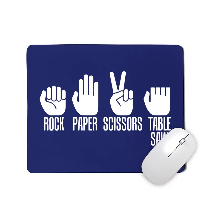 Carpenters Shirts Rock Paper Scissor Table Saw Carpentry Gift Mousepad