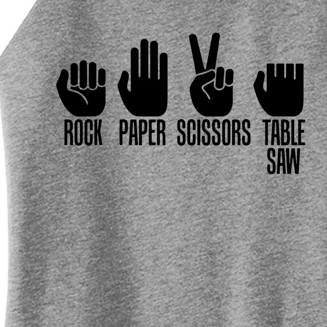 Carpenters Shirts Rock Paper Scissor Table Saw Carpentry Gift Women’s Perfect Tri Rocker Tank