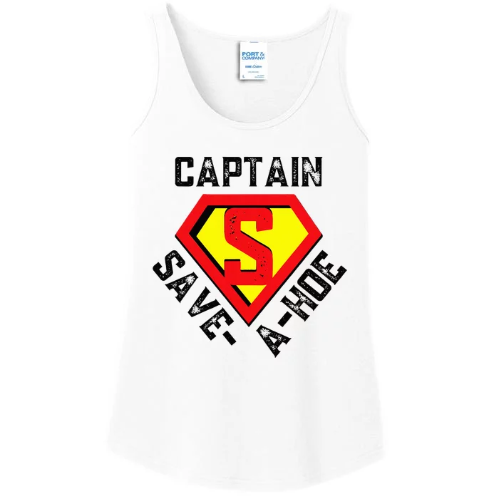 Captain Saveahoe Rusty Vintage Funny Retro Ladies Essential Tank