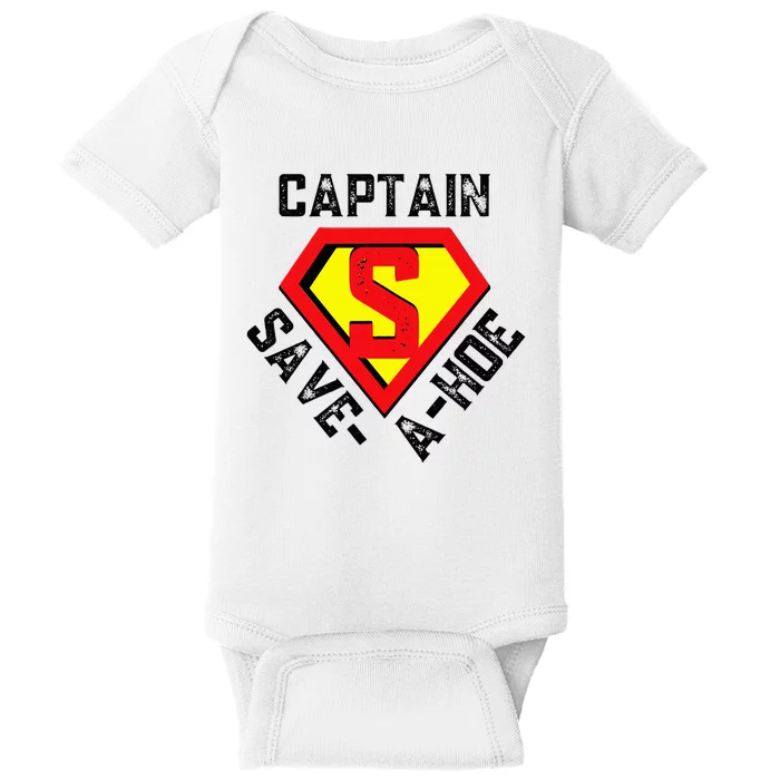 Captain Saveahoe Rusty Vintage Funny Retro Baby Bodysuit