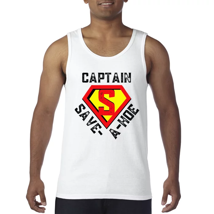 Captain Saveahoe Rusty Vintage Funny Retro Tank Top