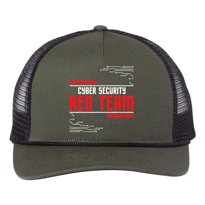 Cyber Security Red Team Computer Engineer Hacker Hacking Retro Rope Trucker Hat Cap