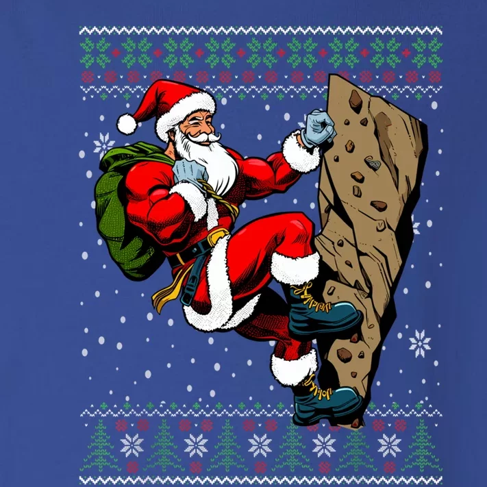 Christmas Santa Rock Climbing Ugly Christmas Sweater Cool Gift Toddler Long Sleeve Shirt