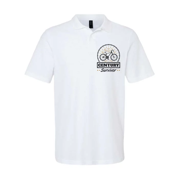 Century Survivor Road Cycling Ride 100 Miles Softstyle Adult Sport Polo