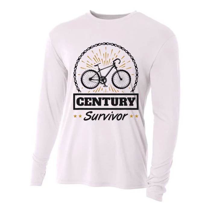 Century Survivor Road Cycling Ride 100 Miles Cooling Performance Long Sleeve Crew