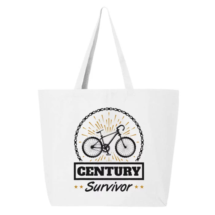 Century Survivor Road Cycling Ride 100 Miles 25L Jumbo Tote