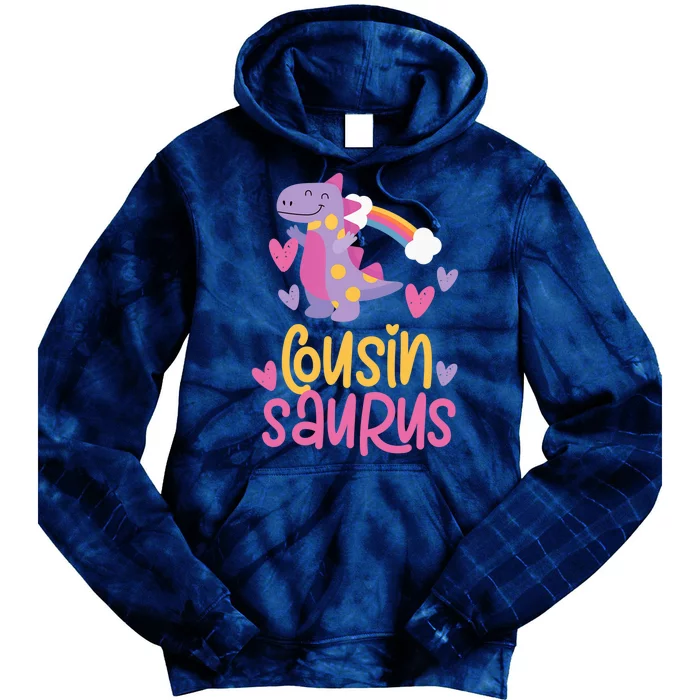 Cousin Saurus Rex Dinosaur Tie Dye Hoodie