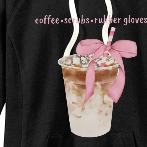 Coffee Scrubs Rubber Gloves Women's Fleece Hoodie