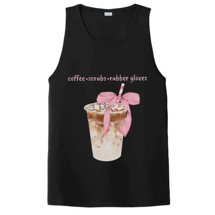 Coffee Scrubs Rubber Gloves Performance Tank