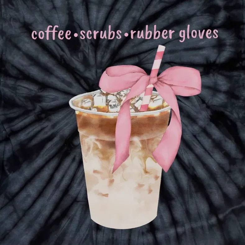 Coffee Scrubs Rubber Gloves Tie-Dye T-Shirt