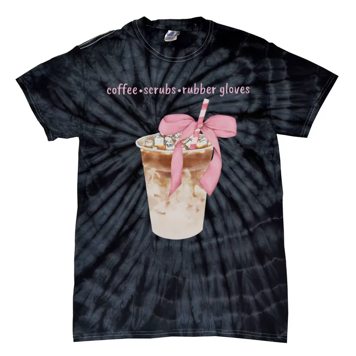 Coffee Scrubs Rubber Gloves Tie-Dye T-Shirt