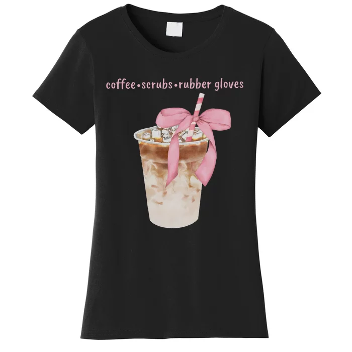 Coffee Scrubs Rubber Gloves Women's T-Shirt