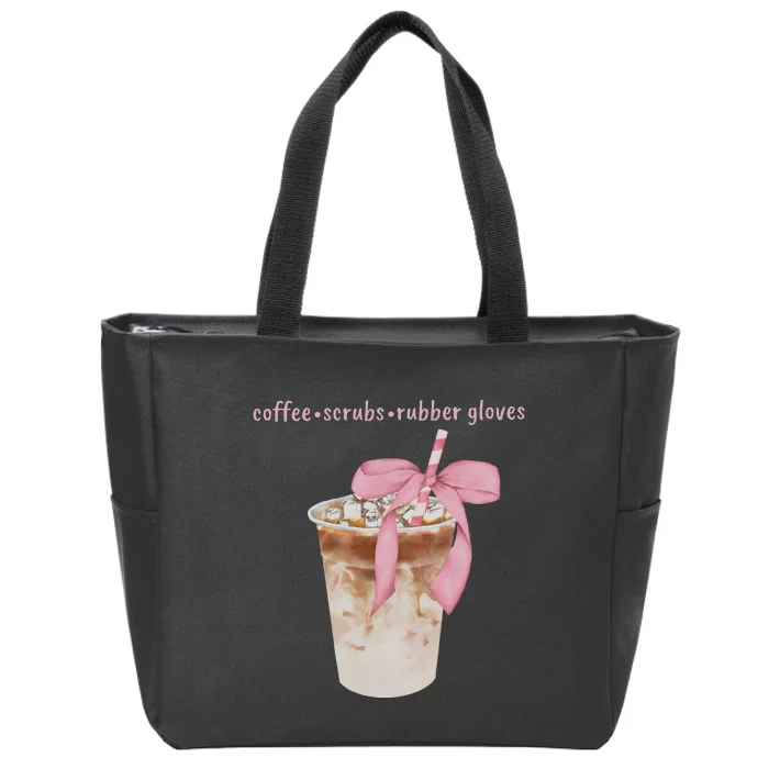 Coffee Scrubs Rubber Gloves Zip Tote Bag