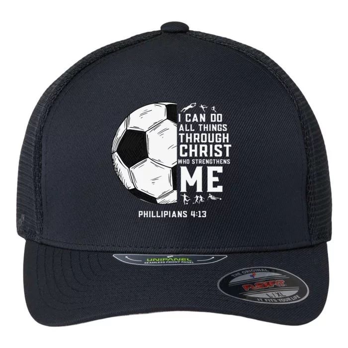 Christian Soccer Religious Gifts Flexfit Unipanel Trucker Cap