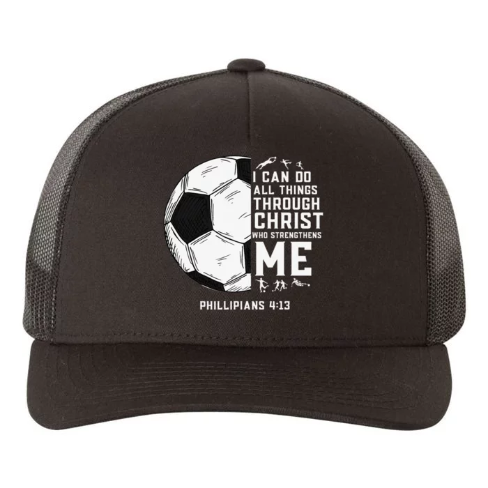 Christian Soccer Religious Gifts Yupoong Adult 5-Panel Trucker Hat