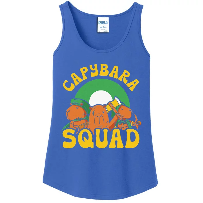 Capybara Squad Rodent Animal Capybaras Lover Ladies Essential Tank