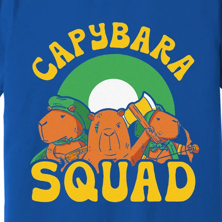 Capybara Squad Rodent Animal Capybaras Lover Premium T-Shirt