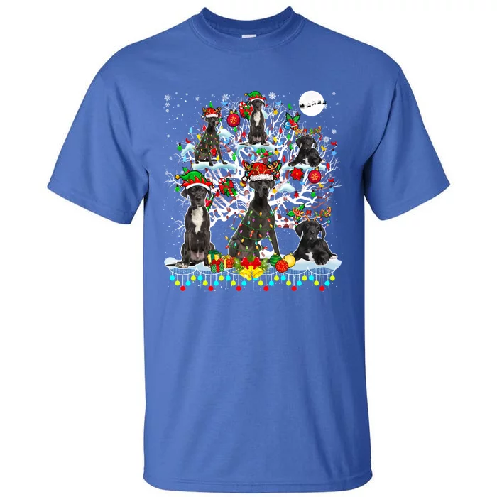 Cute Santa Reindeer Elf Great Danes On Xmas Tree Ornats Great Gift Tall T-Shirt