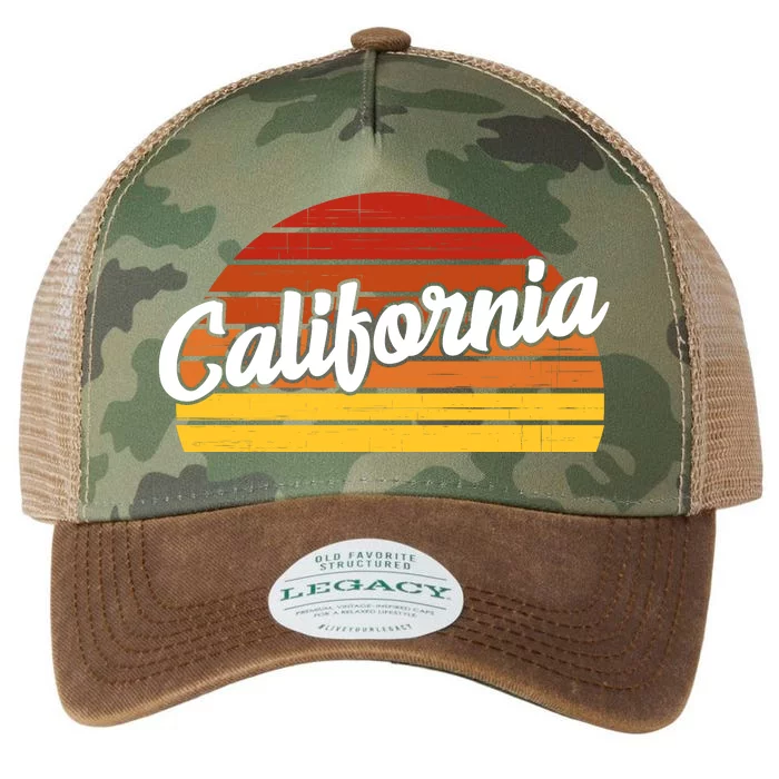 California Sunset Retro Vintage Legacy Tie Dye Trucker Hat