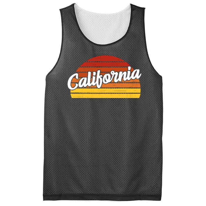 California Sunset Retro Vintage Mesh Reversible Basketball Jersey Tank