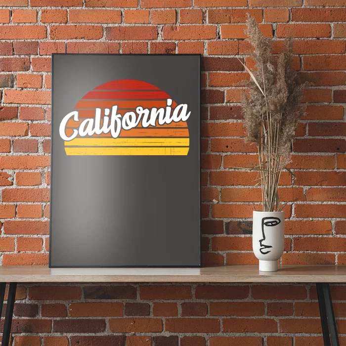 California Sunset Retro Vintage Poster