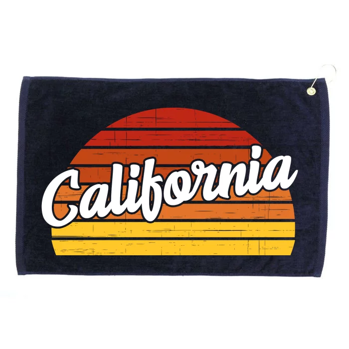 California Sunset Retro Vintage Grommeted Golf Towel