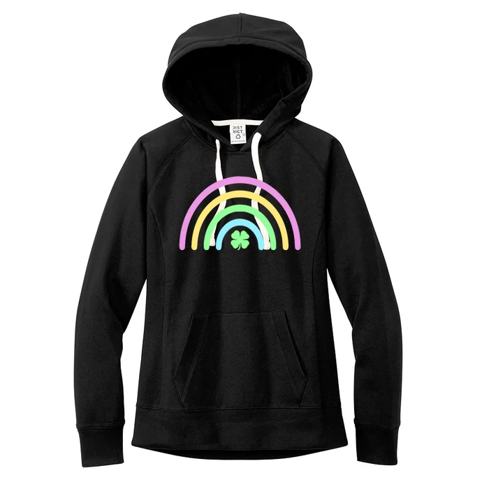 Colorful Shamrock Rainbow Women's Fleece Hoodie