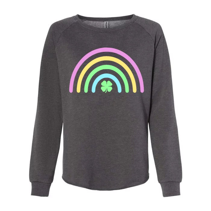 Colorful Shamrock Rainbow Womens California Wash Sweatshirt