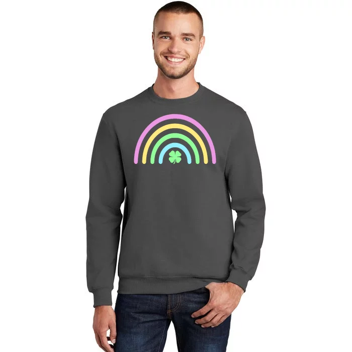 Colorful Shamrock Rainbow Tall Sweatshirt