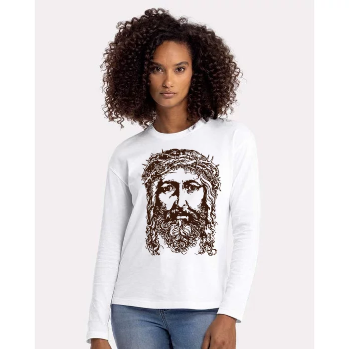 Cj Stroud Rocking His Jesus Christ Womens Cotton Relaxed Long Sleeve T-Shirt