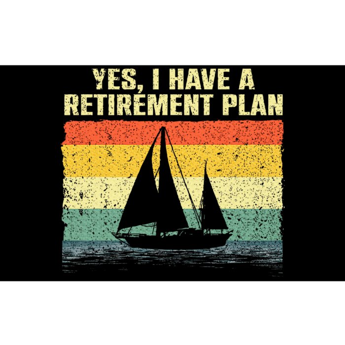 Cool Sailing Retirement Plan Boating Sailboat Bumper Sticker