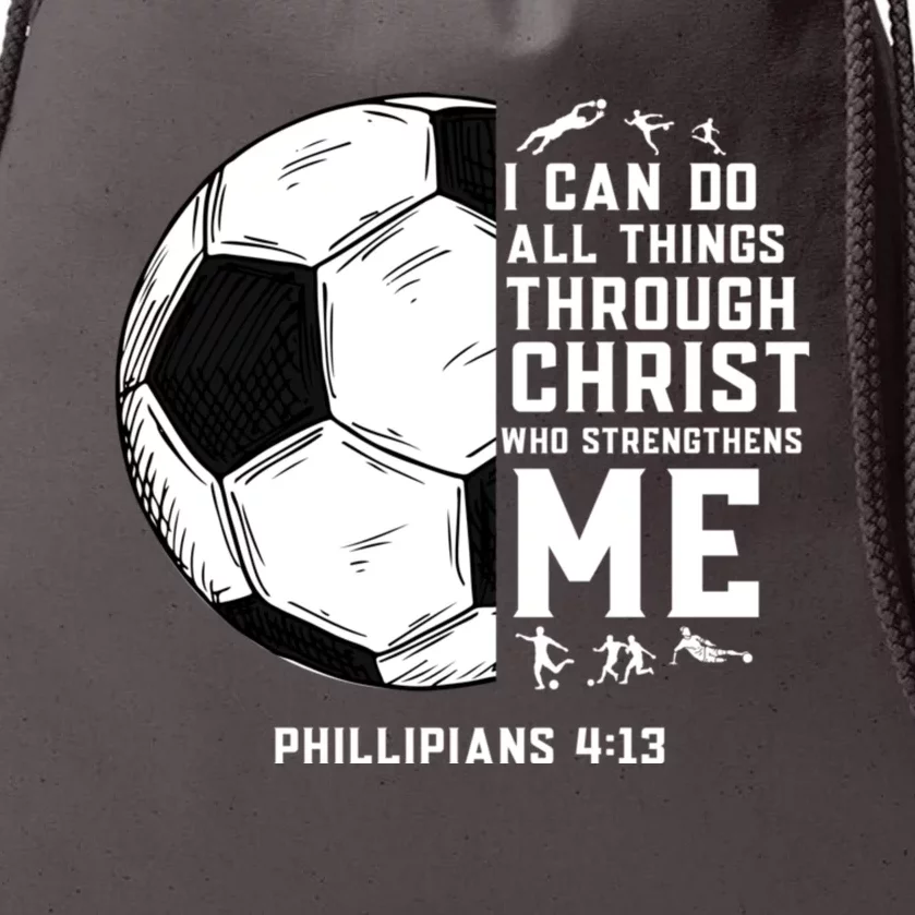 Christian Soccer Religious Gifts Drawstring Bag