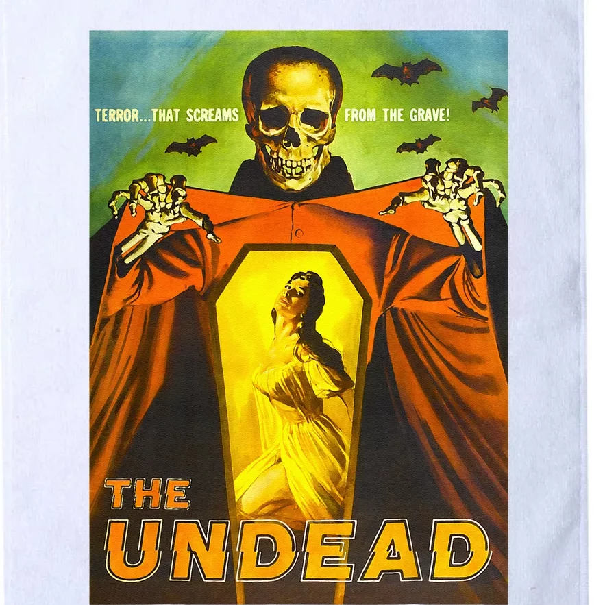 Creepy Skeleton Retro Halloween Monster Poster Horror Movie Platinum Collection Golf Towel