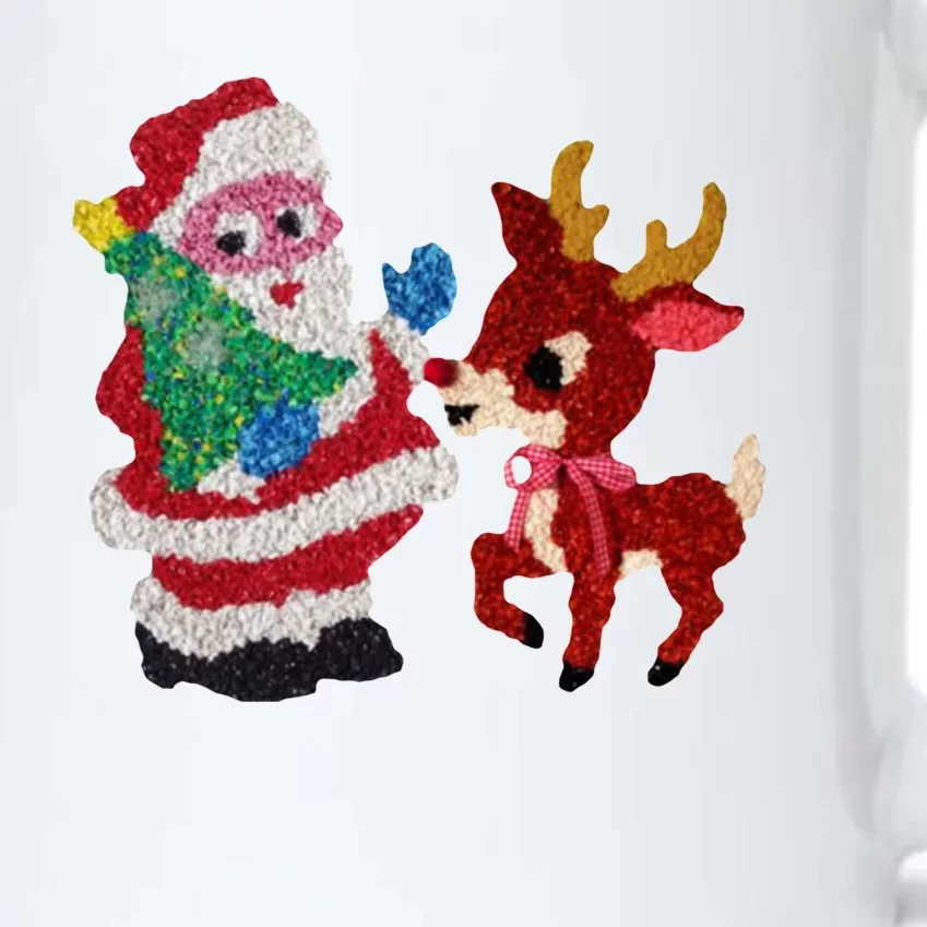 Cute Santa Reindeer Best Friends Christmas Cheer Black Color Changing Mug