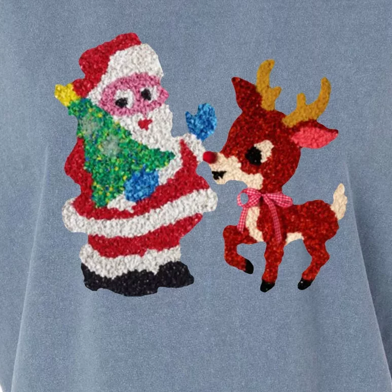 Cute Santa Reindeer Best Friends Christmas Cheer Garment-Dyed Women's Muscle Tee