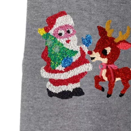 Cute Santa Reindeer Best Friends Christmas Cheer Doggie 3-End Fleece Hoodie