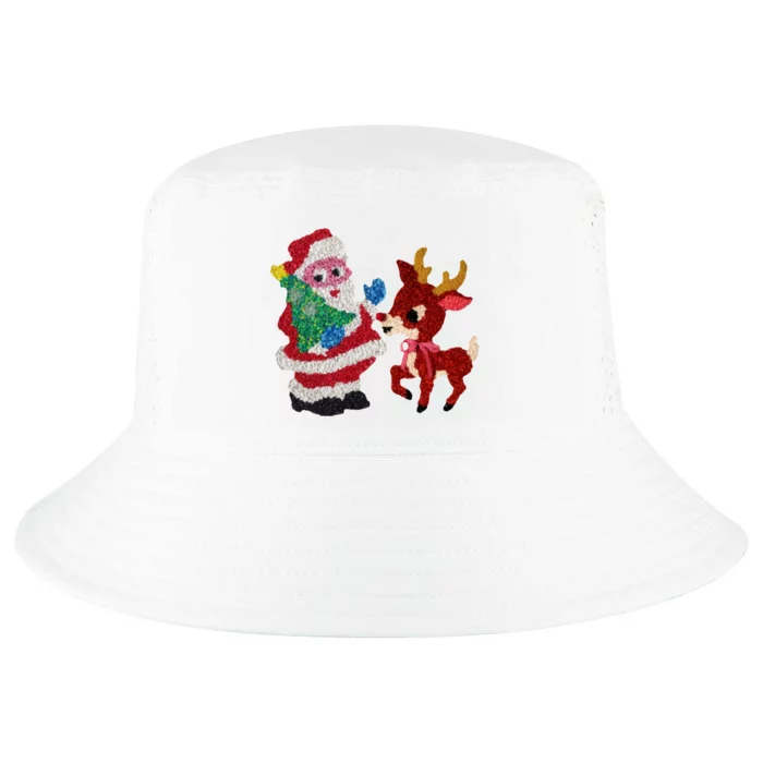 Cute Santa Reindeer Best Friends Christmas Cheer Cool Comfort Performance Bucket Hat