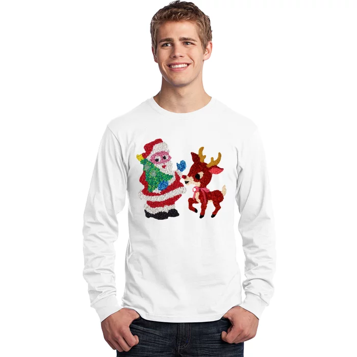 Cute Santa Reindeer Best Friends Christmas Cheer Long Sleeve Shirt