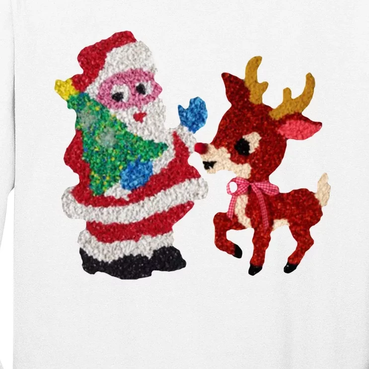 Cute Santa Reindeer Best Friends Christmas Cheer Long Sleeve Shirt