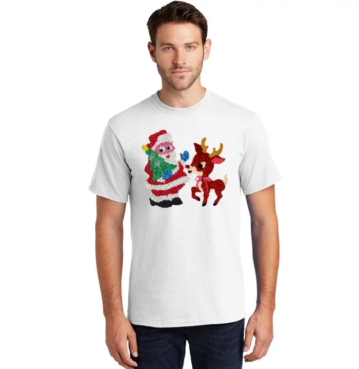 Cute Santa Reindeer Best Friends Christmas Cheer Tall T-Shirt