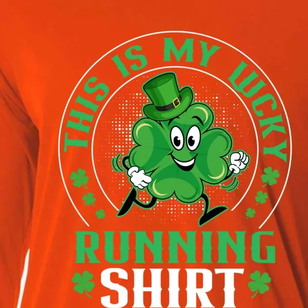 Cute Shamrock Running St Patricks Day Lucky Running Team Gift Cooling Performance Long Sleeve Crew