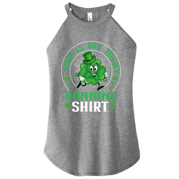 Cute Shamrock Running St Patricks Day Lucky Running Team Gift Women’s Perfect Tri Rocker Tank