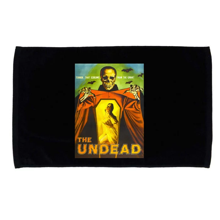 Creepy Skeleton Retro Halloween Monster Poster Horror Movie Microfiber Hand Towel