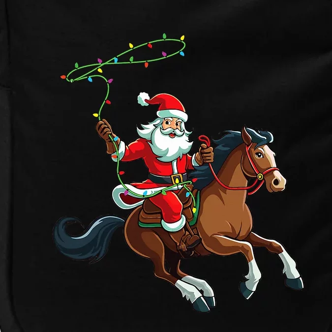 Cowboy Santa Riding A Horse Christmas Funny Impact Tech Backpack