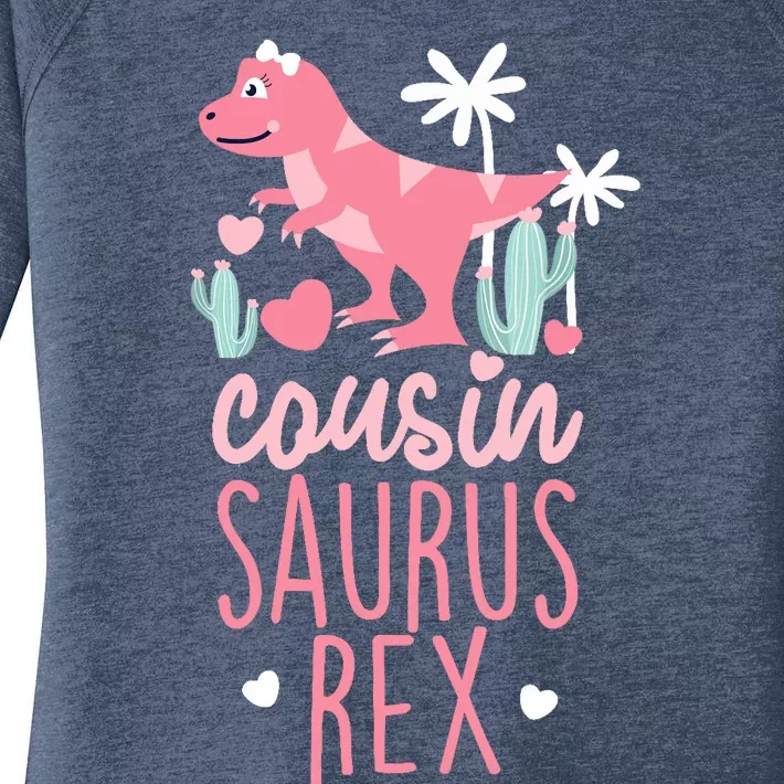 Cousin Saurus Rex Dinosaur Women's Perfect Tri Tunic Long Sleeve Shirt