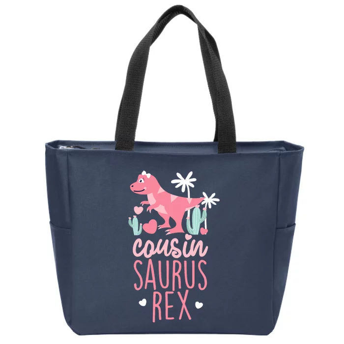 Cousin Saurus Rex Dinosaur Zip Tote Bag