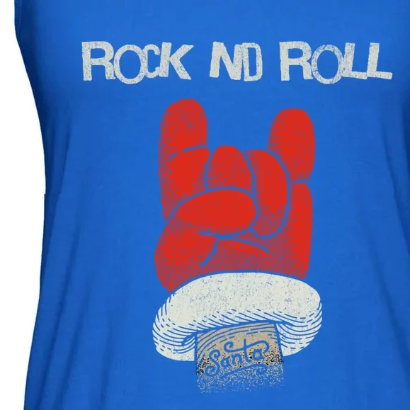 Christmas Santa Rock Nd Roll Music Lovers Christmas Costume Gift Ladies Essential Flowy Tank